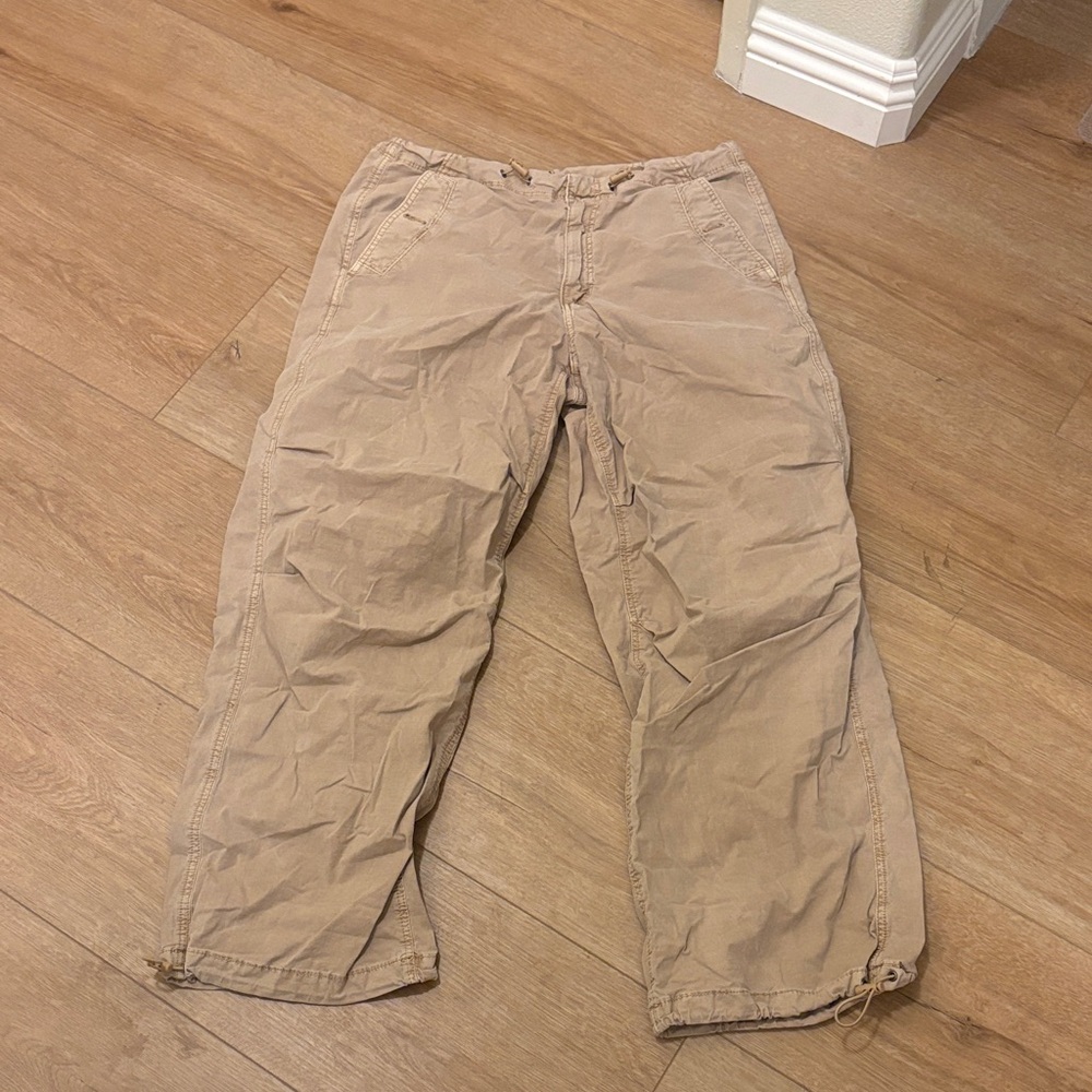 American Eagle cargo Tan wide Pants